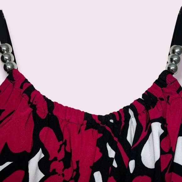 Magicsuit by Miraclesuit One Piece Swimsuit Slimming Beaded Red Womens Size 10 - Picture 4 of 8